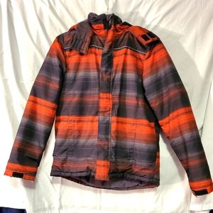 Boys Puffer winter coat size 18 red and gray